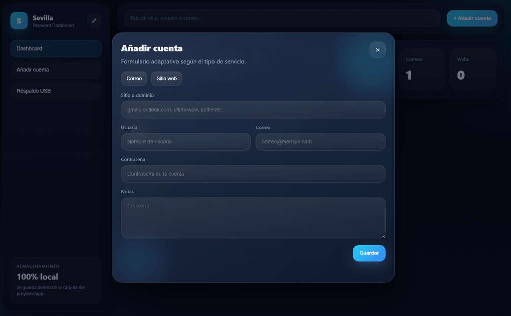 Gestor de Contraseña Seguro - Sevilla Digital