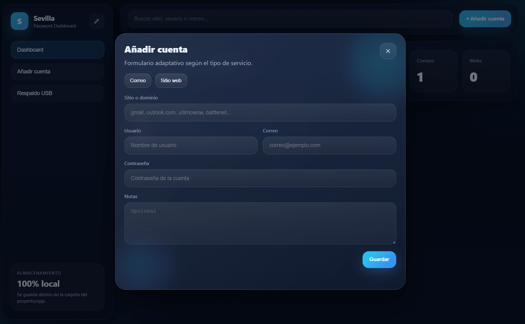 Gestor de Contraseña Seguro - Sevilla Digital